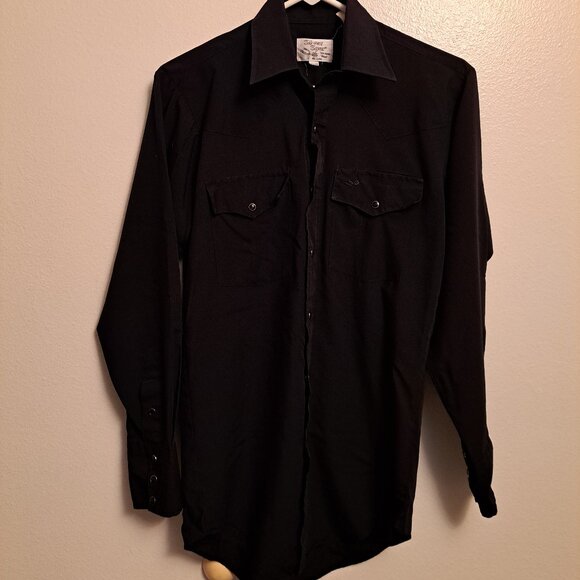 Silver Spur Western Wear Other - Vintage Silver Spur Western Wear Black Pearl Snap Button Up Shirt